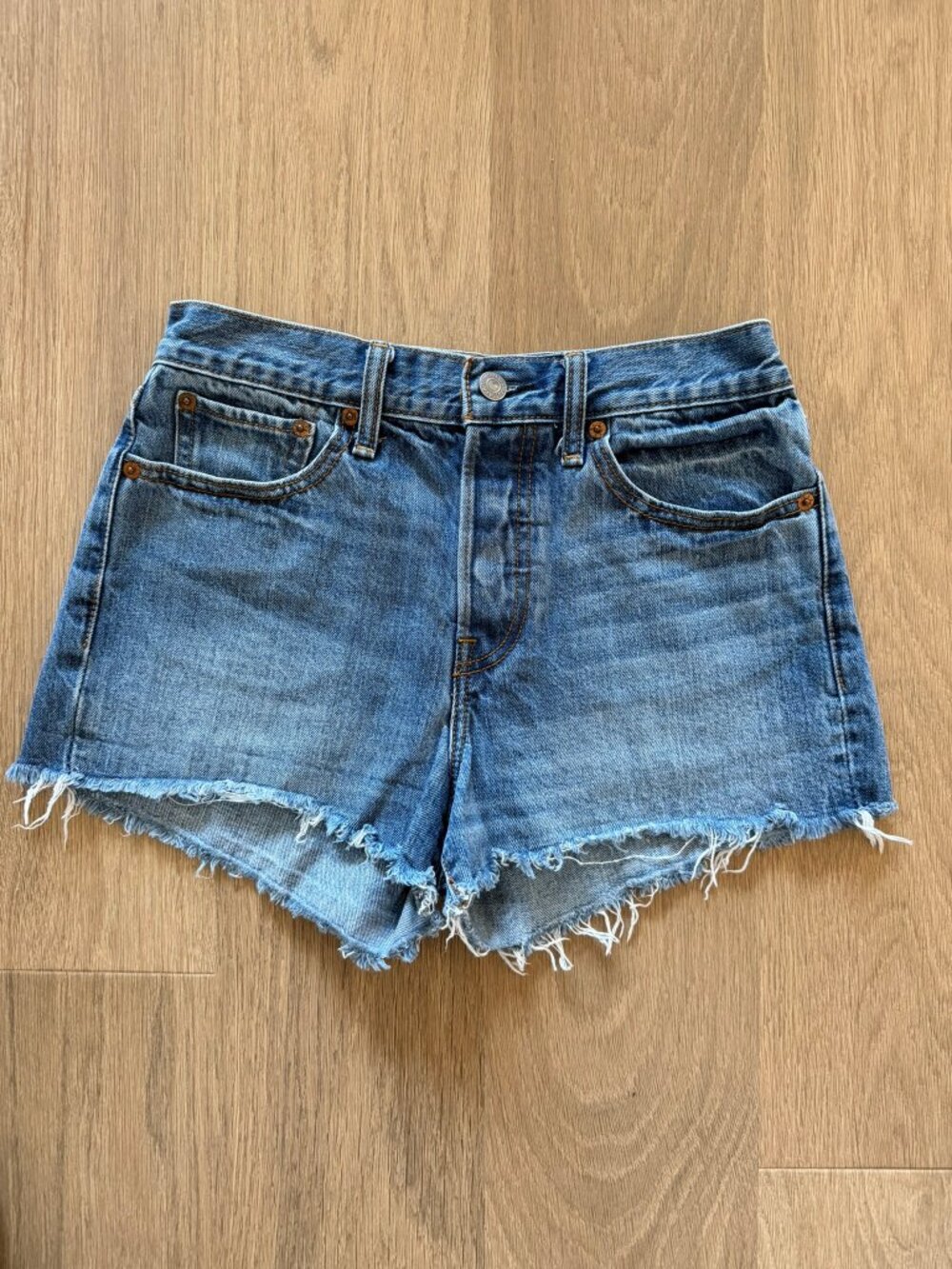 Levi's Medium-Wash Cut-Off Shorts